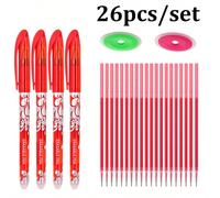 Ensemble de stylos gel effaçables 0,5 mm super abordables, avec manche lavable et recharges d'encre magique, équipé d'une gomme pour corriger les erreurs. Parfait comme cadeau pour les étudiants ou le