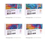 Ensemble de stylos gel rétractables LANGUO, 36/54/72/90/144 couleurs, pointe fine de 0,7 mm pour le coloriage, la journalisation et la prise de notes, rentrée scolaire 36 jeux de couleurs,54 jeux de c