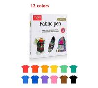 Ensemble De Stylos Marqueurs De Peinture De Tissu, 12/24 Couleurs, Textile Permanent Pour Vêtements, Stylo De Peinture De Tissu, Artisanat De Bricolage, T-Shirt, Stylo De Peinture Pigmentée