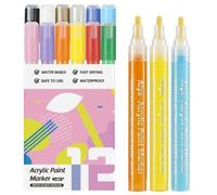 Ensemble De Stylos Marqueurs Pour Peinture Acrylique, 24 Couleurs, À Base D'eau, Pour Peinture Sur Toile, Roche, Album Photo, Verre, Bricolage