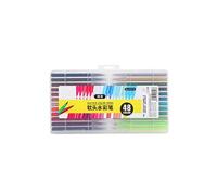 Ensemble de Stylos Pinceau Aquarelle 48 Couleurs Dessin de Peinture à Pointe Souple G