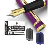 Ensemble de stylos plume, calligraphie, plume taille M, violet velours