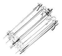 Ensemble de support à brochettes Brochettes en acier inoxydable Cage à aiguille Kebab Maker Grill Rotatif Fourchettes à viande Grill Cage Kit BBQ Grill Cage Rôtissoire Rôtissoire (25 cm)