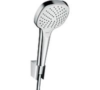 Ensemble de support de douche Hansgrohe Croma Select E 110 Vario EcoSmart 28093400 avec flexible de douche, 1600 mm, blanc/chrome