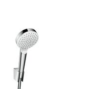 Ensemble de support de douchette Hansgrohe Crometta au design contemporain blanc/chromé