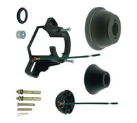 Ensemble de support de montage pour ventilateur de plafond avec accessoires | Acier au carbone de 2,5 mm d'épaisseur - Charge maximale : 45 kg - Résistant à la rouille - Avec rotule et vis pour
