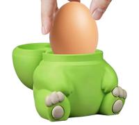 Ensemble de support pour œufs à la coque avec repose-cuillère intégré, support de service créatif pour table de dessin animé, accessoire décoratif pour repas du matin pour la cuisine, la salle à