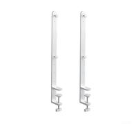 Ensemble de supports de serrage réglables sans clou : organiseurs de panneau perforé en acier inoxydable robuste, pour les jeux, le bureau et la cuisine - Installation sans outils, sans dommages