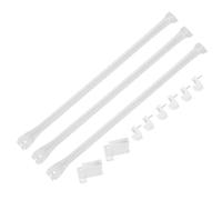 Ensemble de Supports D'étagères Métalliques Robustes pour Chambre et | Métal et Plastique Blanc, pour Rails de Placard et Rayonnages Filaires, Bords Lisses