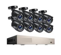 Ensemble de Surveillance DVR Filaire 1080P à 8 canaux(2T,Black)