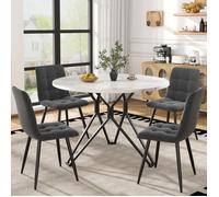 Ensemble de table à manger (5 pièces) Ensemble de table à manger avec 4 chaises Ensemble de table à manger de cuisine moderne Tab