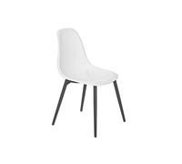 Ensemble de table à manger en alum blanc capri et 4 chaises de jardin malte - ja