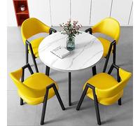 Ensemble de table à manger peu encombrant avec chaises pour bureau, hall d'hôtel, salon de beauté et cinéma - Idéal pour les réunions d'affaires et les négociations