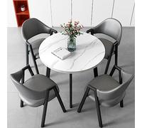 Ensemble de table à manger peu encombrant avec chaises pour bureau, hall d'hôtel, salon de beauté et cinéma - Idéal pour les réunions d'affaires et les négociations