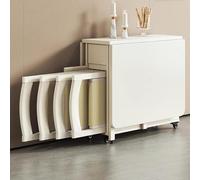Ensemble de Table à Manger Pliante avec Rangement chaises - Abattant Peu encombrant pour Petite Cuisine Salle à Manger