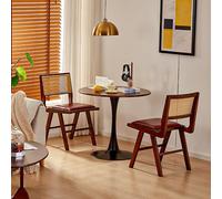Ensemble de table à manger ronde compacte en bois pour 2, petite table et chaise pour salon, salle à manger, réception, café, salon