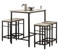 Ensemble de table à manger, style moderne, montage facile, GRIS CLAIR