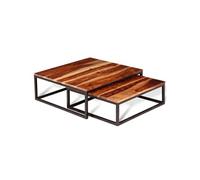 Ensemble de table basse gigogne - VIDAXL - Bois massif de Sesham - Vintage - Salon