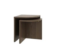 Ensemble de Table D'appoint Combine, Brun Caroube