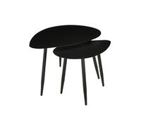Ensemble de table d'appoint Mica Decorations Noir Fer H47xl60xL80cm