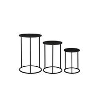 Ensemble de table d'appoint Mica Decorations Quinty Noir Fer H50xl32xL32cm