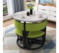 Ensemble de table de conférence ronde pour 4 personnes, table à manger et table basse avec chaises, petite table pour cuisine et salle à manger, parfait pour les réunions, les réunions et le bureau à