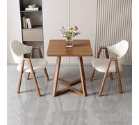 Ensemble de table de salle à manger moderne de 61 cm avec 1 table basse et 2 fauteuils en cuir synthétique, meubles de cuisine et de bureau, chaises rembourrées, plusieurs options de couleur