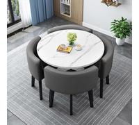 Ensemble de table de salle à manger moderne pour 4 personnes - Meubles de conférence rondes/carrés, table de réception et chaise pour les négociations professionnelles et les réunions de club