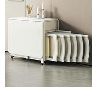 Ensemble de table de salle à manger pliable avec abattant extensible et tiroir de rangement, meuble peu encombrant pour la maison, le salon et le restaurant