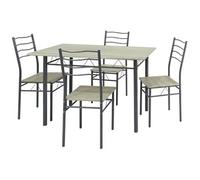 Ensemble de Table et 4 chaises Lima pour Salle à Manger Chêne/Gris