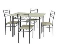 Ensemble de Table et 4 chaises Lima pour Salle à Manger Chêne/Gris Gris G