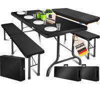 Ensemble de table et bancs de brasserie KESSER® 3 pièces | Table de buffet pour l'intérieur et l'extérieur Ensemble de jardin pliable 183 x 76 x 74 cm Table pliante en plastique Table de jardin avec h