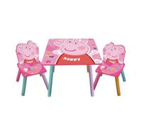 Ensemble de table et chaises - ARDITEX - Peppa Pig - Bois peint - 2 places - 50x50cm