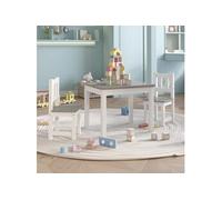 vidaXL Ensemble de table et chaises pour enfants 3 pcs 10409 MDF Blanc et gris