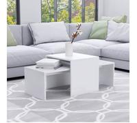 Ensemble de Tables Basses - Aggloméré - Blanc - Rectangulaire - Laqué