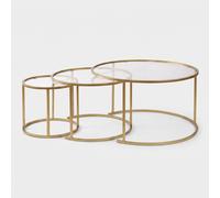 Tables gigognes Ensemble de Aurum or transparent 80 x 80 x h43cm