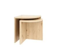 Ensemble de tables d'appoint Combine en pin laqué transparent