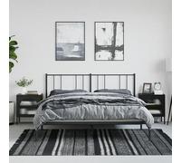 Ensemble de tables de chevet, 2 pièces, noir, 50x35x60 cm, élégantes tables d'appoint en verre rainuré et en acier avec revêtement par poudre, tables de chevet robustes pour chambre à coucher