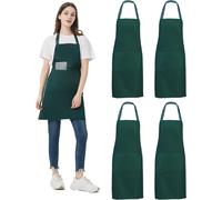 Ensemble de tabliers de cuisine - Tabliers de protection - Accessoires de cuisine - Conception étanche - Lot de 4 pièces - Noir