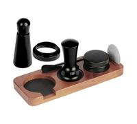 Ensemble de tampons à - Marteau calibré de 58 mm | Kit professionnel en bois, acier inoxydable, aluminium, ABS et silicone, outils à café 7 pièces pour la maison, la cuisine, le café, le bar