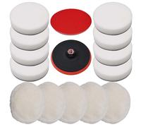 Ensemble de Tampons de Polissage 18 pcs 150 mm Eponge Cirage Voiture vidaXL