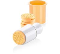 Ensemble de tampons pour biscuits Ibenzoa® comprenant 6 motifs interchangeables, emporte-pièces ronds, boîte de rangement, plastique et silicone, lavable au lave-vaisselle