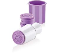 Ensemble de tampons pour gâteaux Unyqoos®, comprenant 6 motifs interchangeables, un emporte-pièce rond, une boîte de rangement, en plastique et en silicone, lavable au lave-vaisselle, idéal pour Pâque