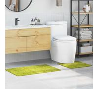 Ensemble de tapis de bain antidérapants - vidaXL - 2 pièces - Bleu - 50x50 cm - Antidérapant - Lavable en machine