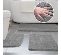 Ensemble de tapis de bain antidérapants pour salle de bain, comprenant 3 pièces