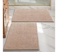Ensemble de tapis de bain Azomor, doux et absorbants, avec chenille, pour un confort optimal dans la salle de bain