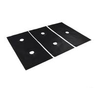 Ensemble de tapis de cuisinière à gaz en fibre de verre - Design à 5 trous pour la protection du brûleur - Housse thermique stable compatible avec les tailles de table de cuisson standard
