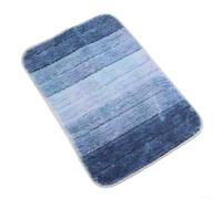 Ensemble de tapis de salle de bain bleu marine ombré avec tapis de toilette en forme de U avec envers antidérapant en tissu à séchage rapide texture ultra douce lavable en machine pour décoration