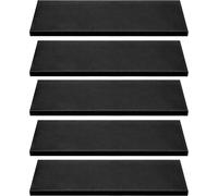 Ensemble de tapis de sol en caoutchouc pour escaliers - Tapis antidérapants - Pour une montée des escaliers en toute sécurité - Conception résistante aux intempéries - 75 x 25 cm - Noir