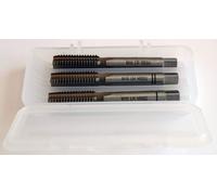 Ensemble de tarauds manuels M20x2,5 en acier rapide (HSS) selon la norme DIN352, sens droit, 3 pièces